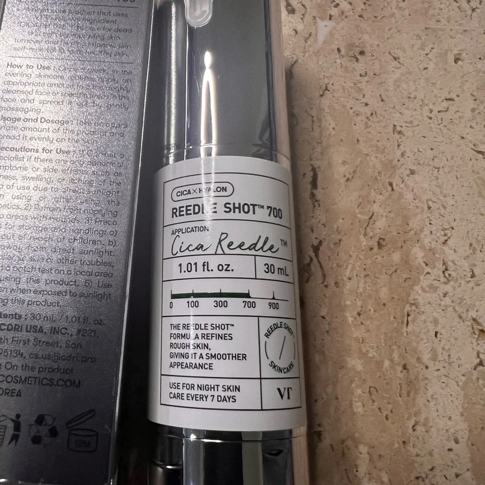 2X VT Cosmetics CICA REEDLE SHOT 700 Microneedling Spot Treatment Serum 1oz 30ml
